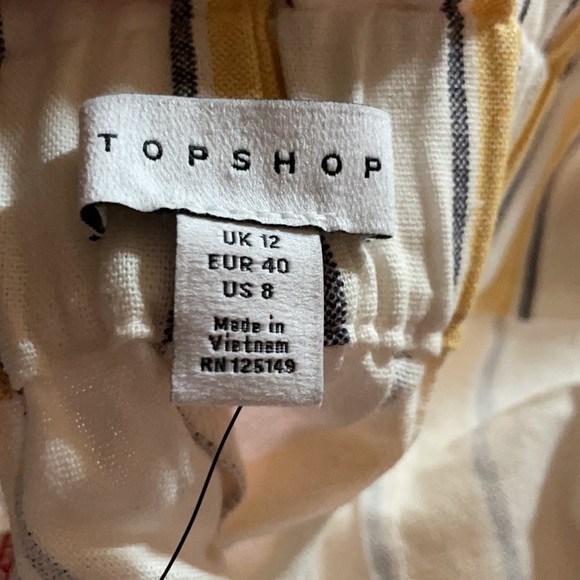 Topshop Summer Strip Peg Trousers NWT Sz US8 - Picture 7 of 9